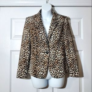 Leopard print blazer
